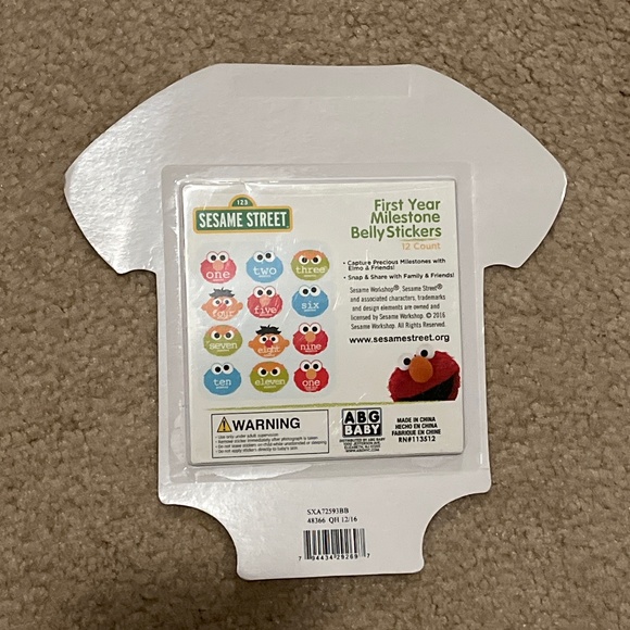 NWT Sesame Street Elmo and Friends Milestone Belly Stickers - Picture 2 of 6